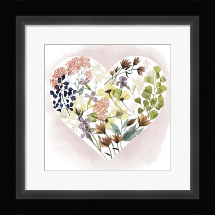Framed Love Floral I Print