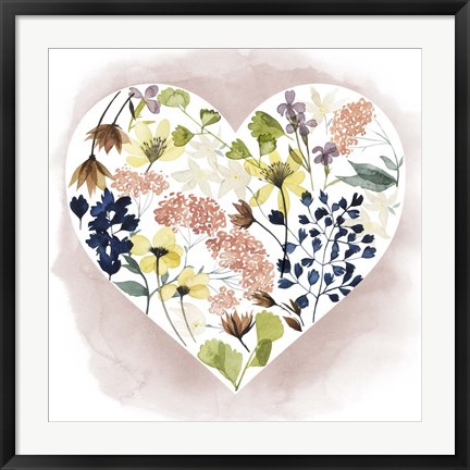Framed Love Floral II Print