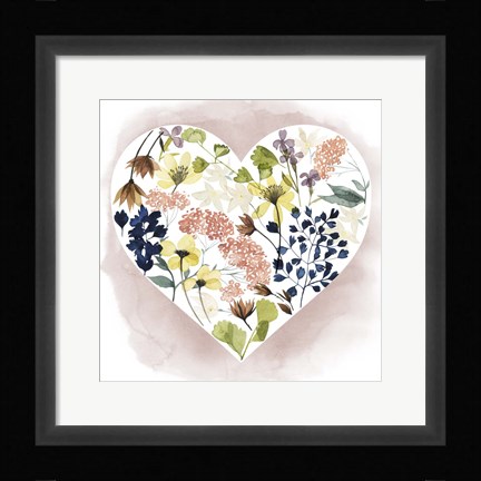 Framed Love Floral II Print