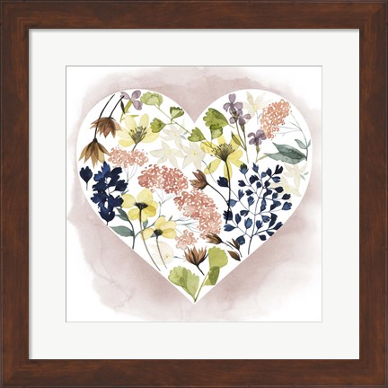 Framed Love Floral II Print