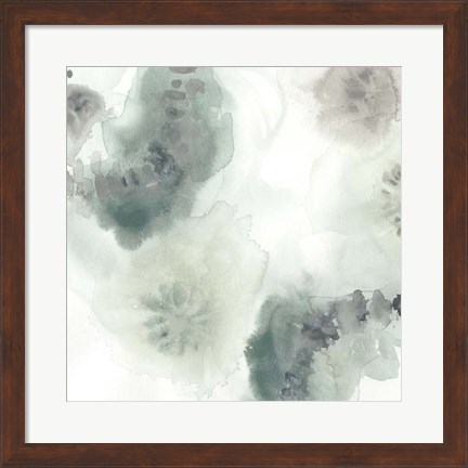 Framed Lily Pad Watercolor I Print