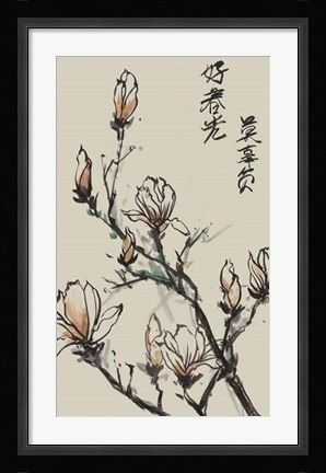 Framed Mandarin Magnolia I Print