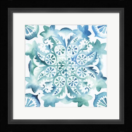 Framed Meditation Tiles II Print