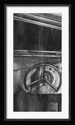 Framed Vintage Cockpit I Print