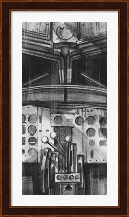 Framed Vintage Cockpit II Print