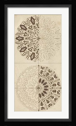 Framed Sacred Geometry Sketch I Print