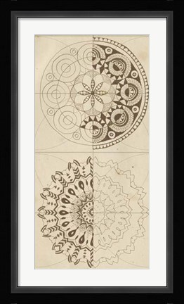 Framed Sacred Geometry Sketch II Print