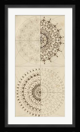 Framed Sacred Geometry Sketch III Print