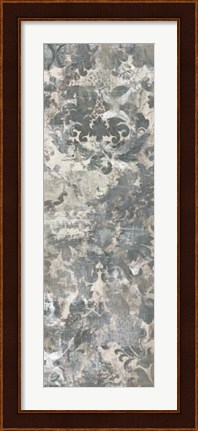 Framed Weathered Damask Panel II Print