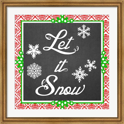 Framed Let it Snow II Print