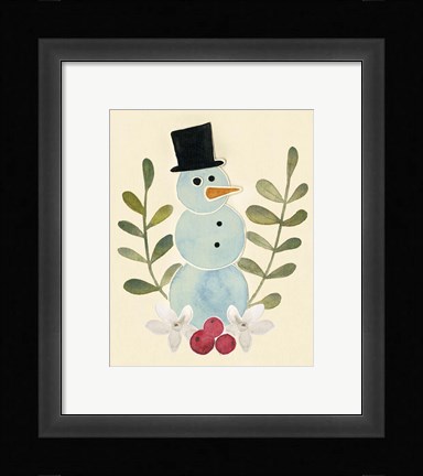 Framed Snowman Cut-out II Print