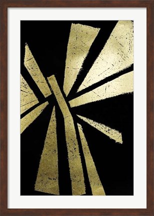 Framed Gold Foil Symbiotic IV on Black Print