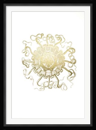 Framed Gold Foil Ocean Gems II Print