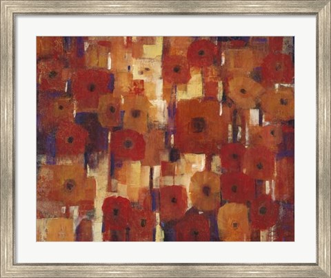Framed Transitional Poppies II Print