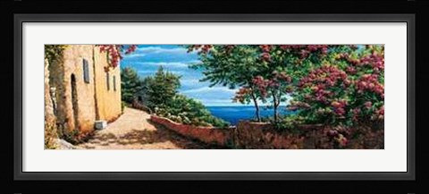 Framed P. Rasero - Promenade Sul Mare Size 39.5x13.75 Print