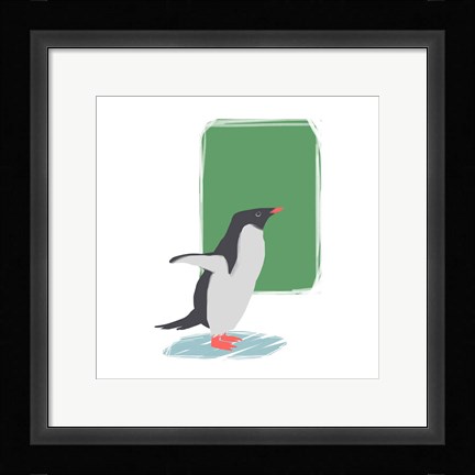 Framed Minimalist Penguin, Boys Part I Print