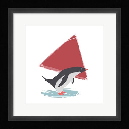 Framed Minimalist Penguin, Boys Part III Print
