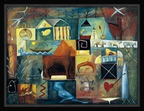 Framed Nell'immobilit? Ogni Cosa Riemerge Print