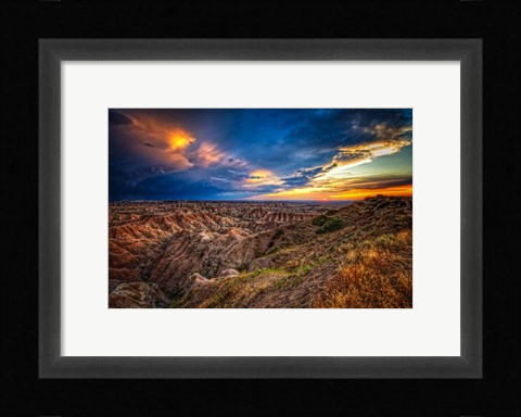 Framed Badlands after Storm #3 Print