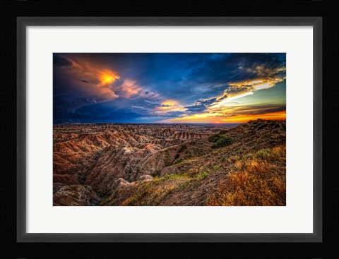 Framed Badlands after Storm #3 Print