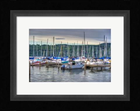 Framed Harbor at Watkins Glen Print