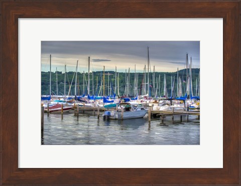 Framed Harbor at Watkins Glen Print