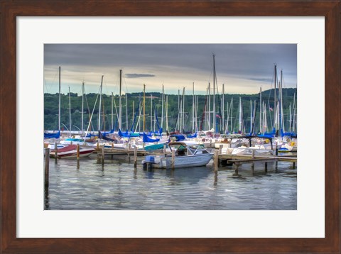 Framed Harbor at Watkins Glen Print