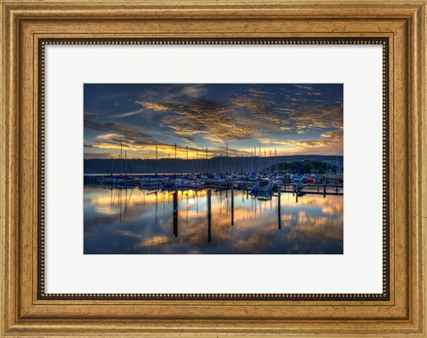 Framed Seneca Lake Sunrise Print