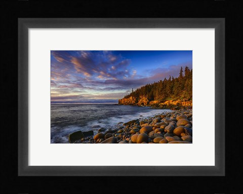 Framed Sunrise on Otter Cliffs #4 Print