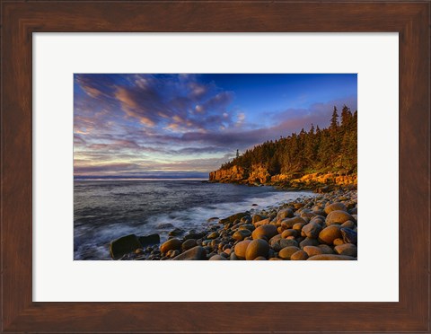 Framed Sunrise on Otter Cliffs #4 Print