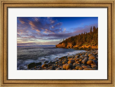 Framed Sunrise on Otter Cliffs #4 Print