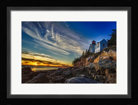 Framed Bass Harbor Lighthouse Print