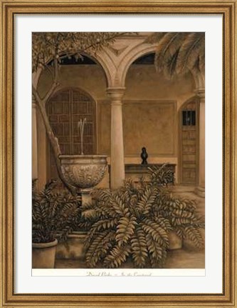 Framed In the Courtyard Print