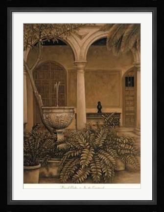 Framed In the Courtyard Print