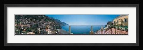 Framed Amalfi Coast Panoramic View Positano Print