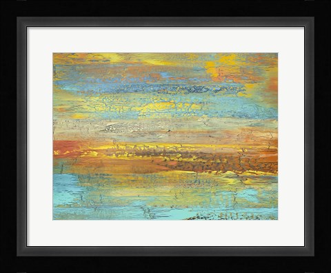 Framed Golden Landscape Print
