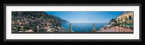 Framed Amalfi Coast Panoramic View Positano Print