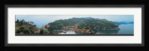Framed Riviera Ligure Panoramic Portofino Print