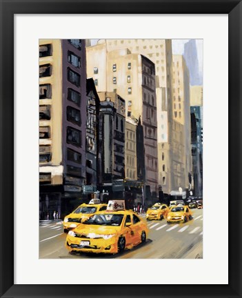Framed New York Taxi 1 Print