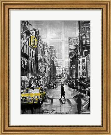 Framed Brooklyn Cab Print