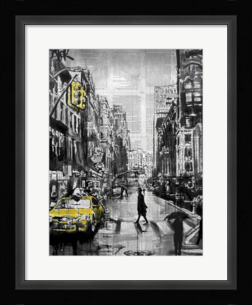 Framed Brooklyn Cab Print