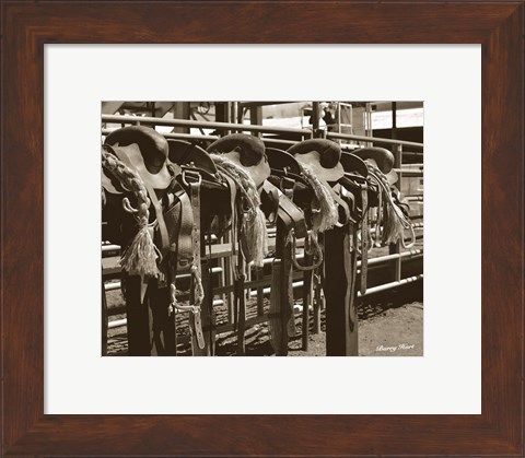 Framed Bareback Saddles Print