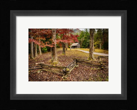 Framed Smokies Cabin Print