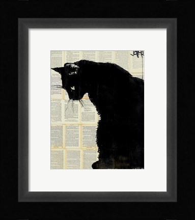 Framed Black Cat Print