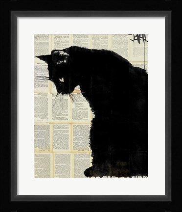 Framed Black Cat Print