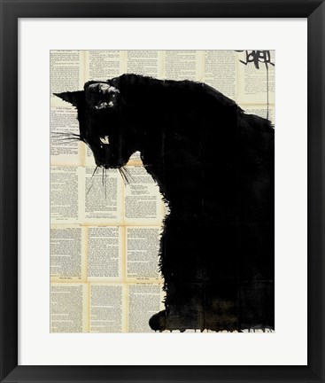 Framed Black Cat Print