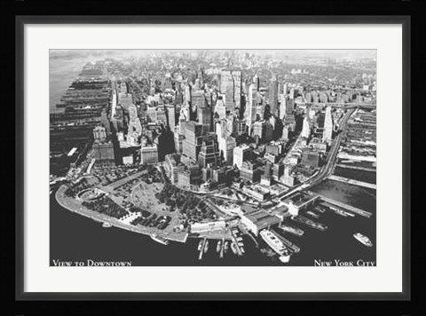 Framed View to Downtown NYC Print