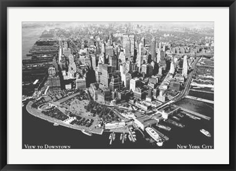 Framed View to Downtown NYC Print