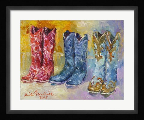 Framed Cowboy Boots Print
