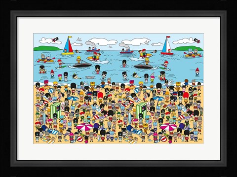 Framed Toy Soldiers - Beach Print